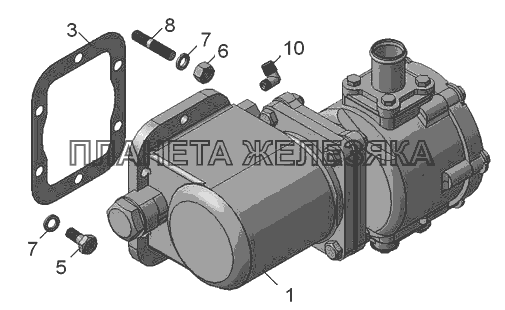 5511-4202001-30 Установка коробки отбора мощности с насосом КамАЗ-65115 (2009)